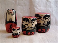 Wood Daruma, Small, Med, Large, Long